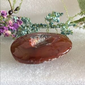 Polished Carnelian palm stone